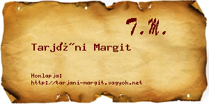 Tarjáni Margit névjegykártya