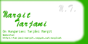margit tarjani business card